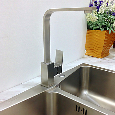 304 Stainless Steel Lead-Free Kitchen Mixer Tap Faucet Nickel Brushed